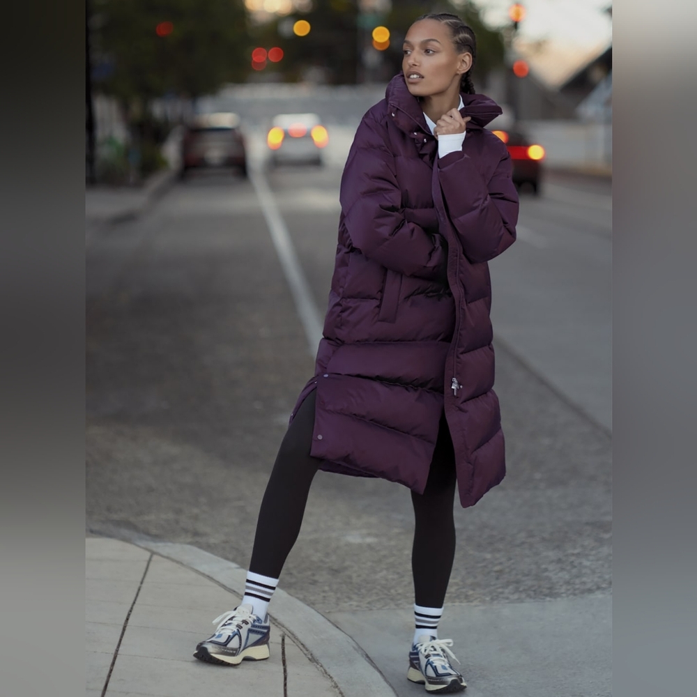 Athleta Sateen Long Puffer